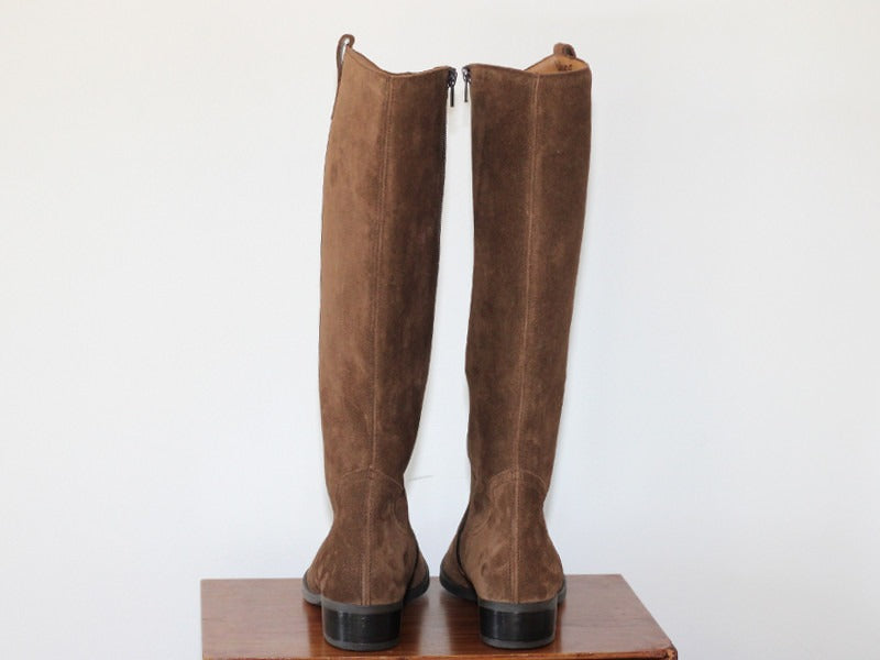 Bottes Gabor en cuir velours marron Western