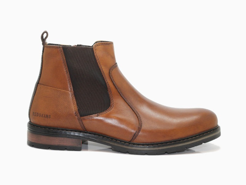 Boots style chelsea en cuir marron Elster