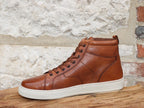 Baskets montantes Redskins en cuir marron Bille