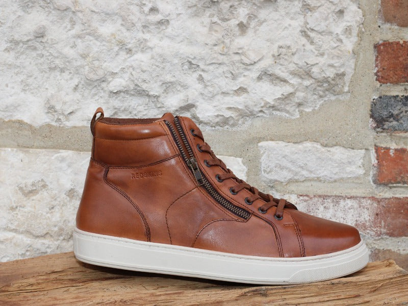 Baskets montantes Redskins en cuir marron Bille