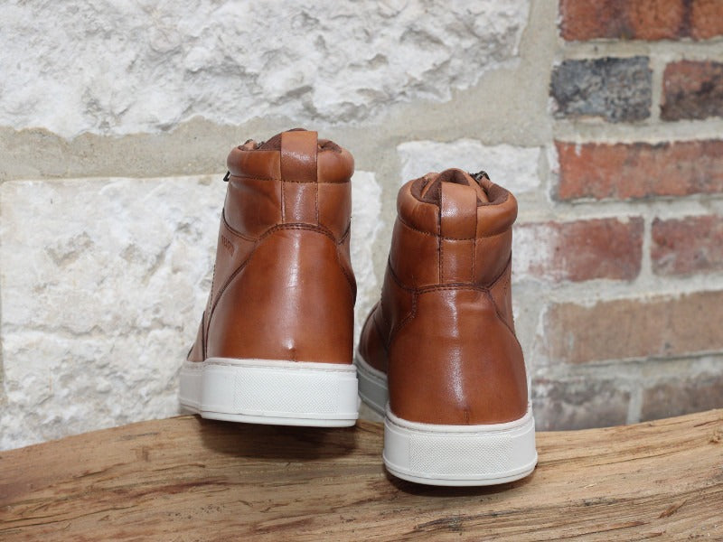 Baskets montantes Redskins en cuir marron Bille