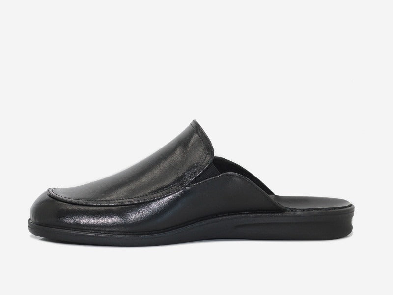 Mules en cuir noir Belfort