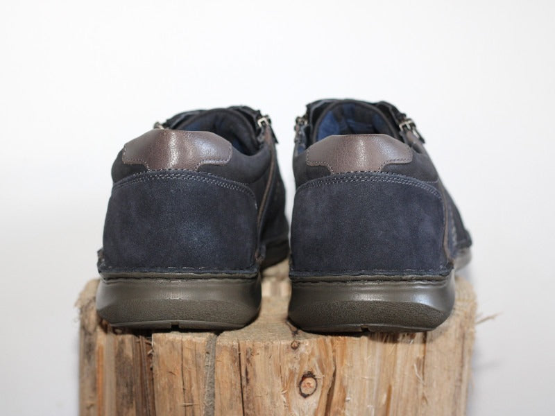 Chaussures sneakers en cuir combi marine Anvers