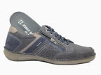 Chaussures sneakers en cuir combi marine Anvers