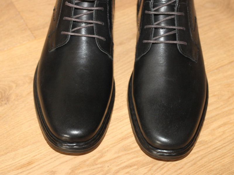 Chaussures montantes en cuir noir Alastair