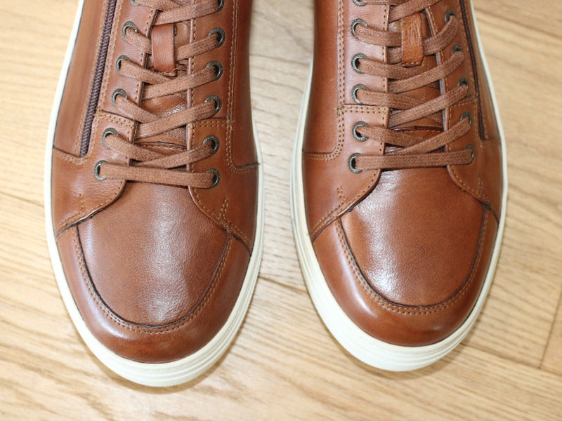 Baskets ville Redskins en cuir cognac Decent