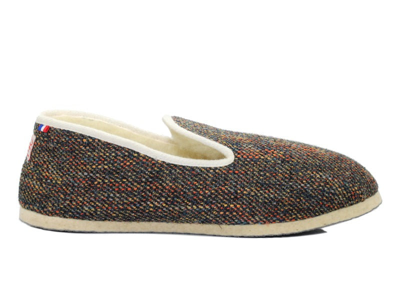 Charentaises traditionnelles en laine Ligne Marine