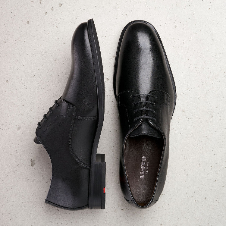 Chaussures derby en cuir noir Sabre