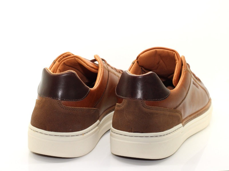 Baskets ville Redskins en cuir cognac Vaillance