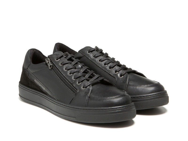Baskets ville Redskins en cuir noir Decent