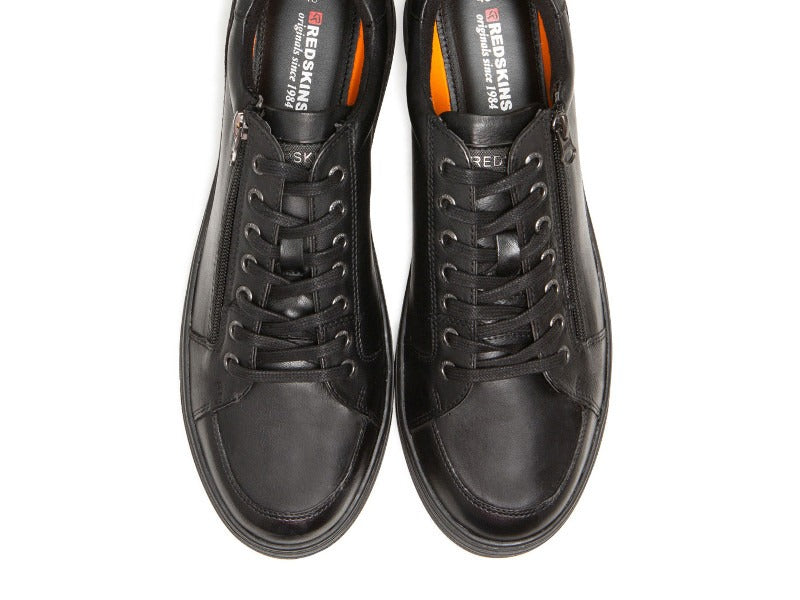 Baskets ville Redskins en cuir noir Decent