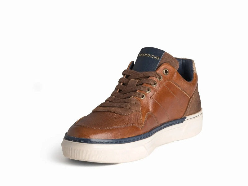 Baskets ville Redskins en cuir marron