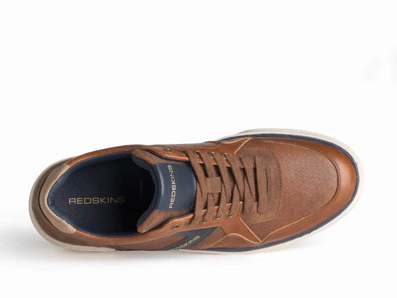 Baskets ville Redskins en cuir marron