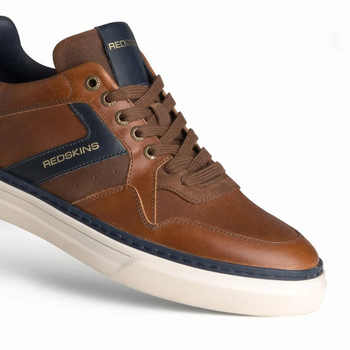 Baskets ville Redskins en cuir marron