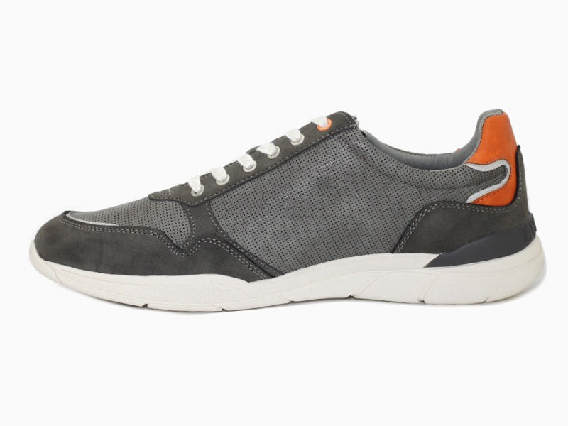 Sneakers gris Mustang avec zip et lacets