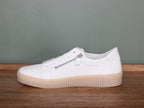Tennis Gabor en cuir blanc avec double zip