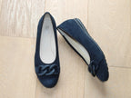 Ballerines Gabor en cuir velours bleu marine