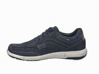 Chaussures style bateau Enrico en cuir bleu indigo