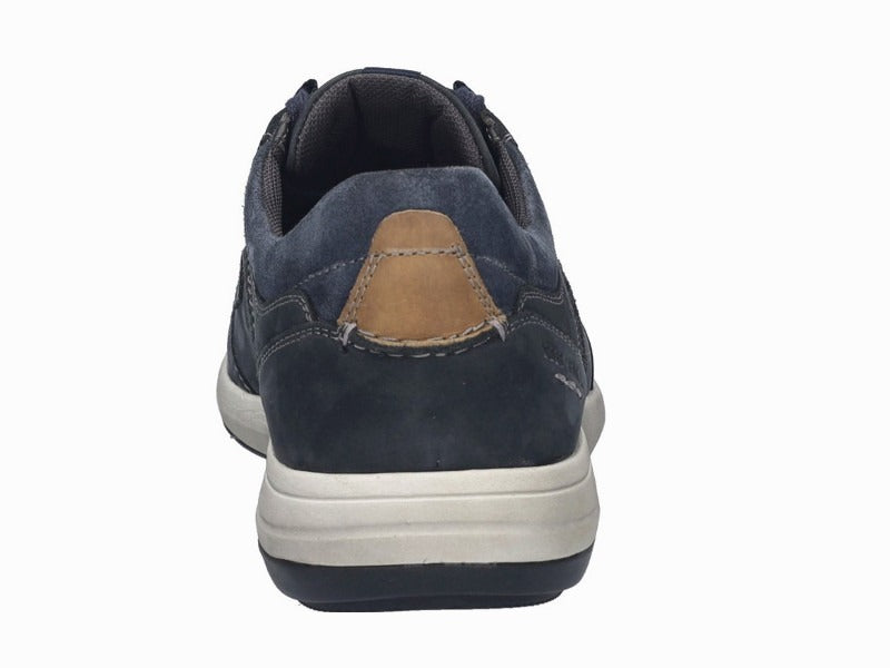 Chaussures style bateau Enrico en cuir bleu indigo