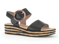 Sandales plateforme Gabor en cuir noir
