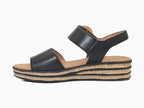 Sandales plateforme Gabor en cuir noir