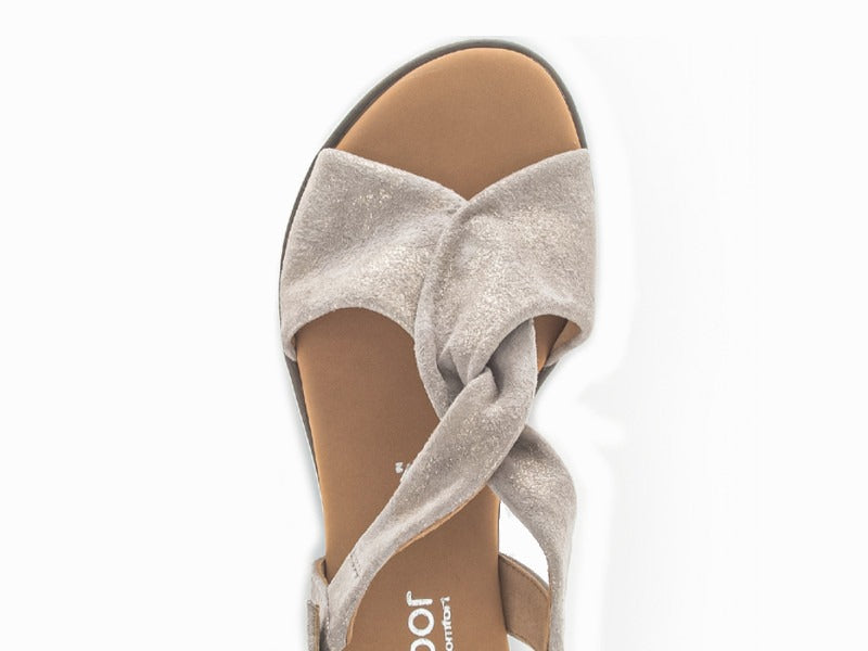 Sandales en cuir doré Gabor