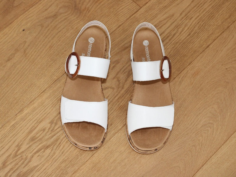 Sandales blanches Remonte avec double brides