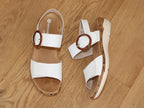 Sandales blanches Remonte avec double brides