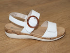 Sandales blanches Remonte avec double brides