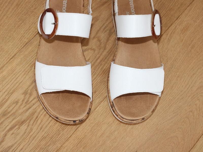 Sandales blanches Remonte avec double brides