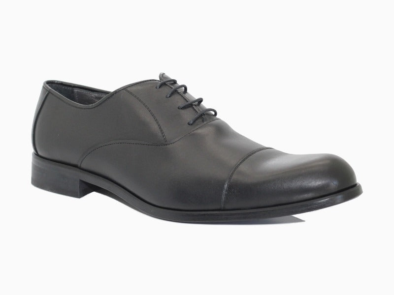 Richelieus en cuir noir Garett