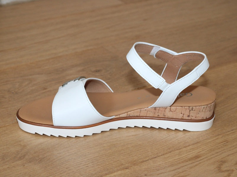 Sandales en cuir blanc Gabor