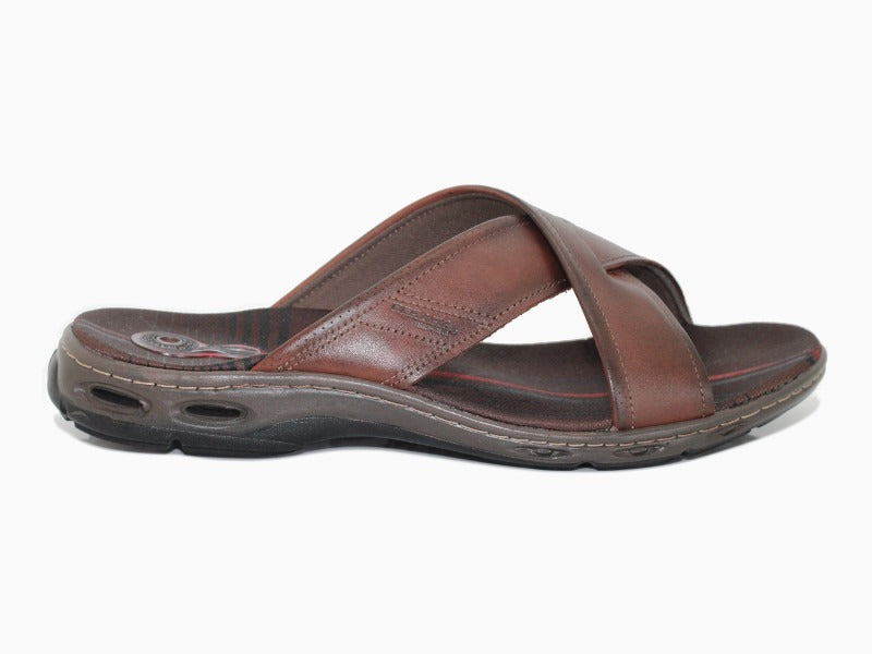 Mules confortables en cuir marron Pegada