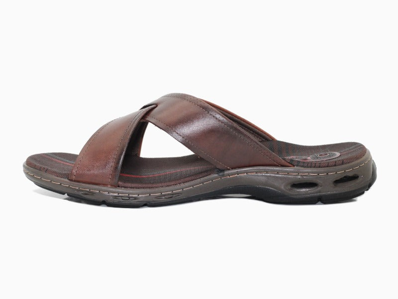 Mules confortables en cuir marron Pegada