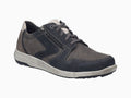 Chaussures en cuir avec lacet et double zip Enrico