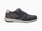 Chaussures en cuir avec lacet et double zip Enrico