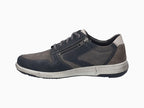 Chaussures en cuir avec lacet et double zip Enrico