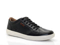 Baskets en cuir noir et semelle blanche