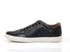 Baskets en cuir noir et semelle blanche