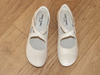 Ballerines à brides croisées en cuir beige Fiona
