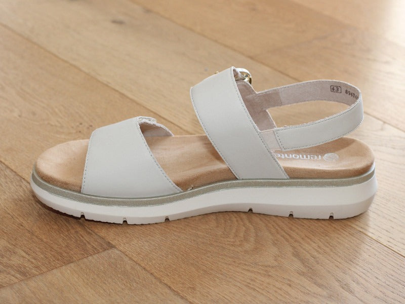 Sandales en cuir beige sur semelle compensée Sweety