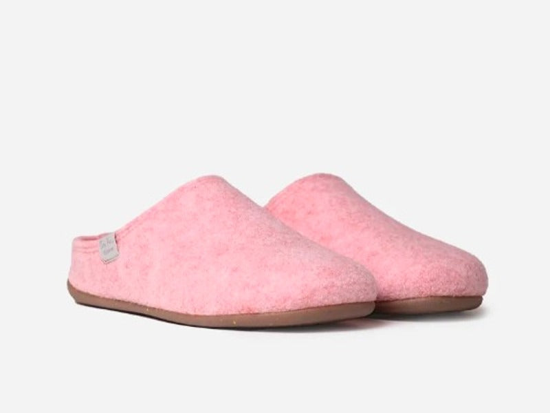 Chaussons slipper en feutre rose Mona