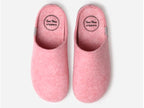 Chaussons slipper en feutre rose Mona