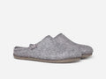 Chaussons slipper en feutre gris clair Mona