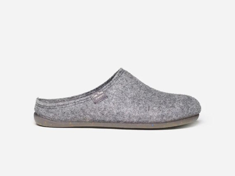 Chaussons slipper en feutre gris clair Mona