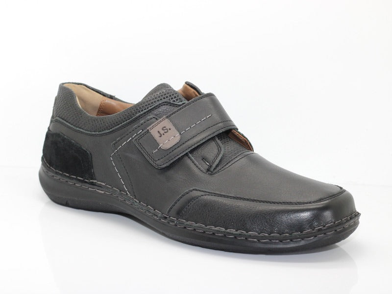 Chaussures en cuir noir avec scratch New Anvers