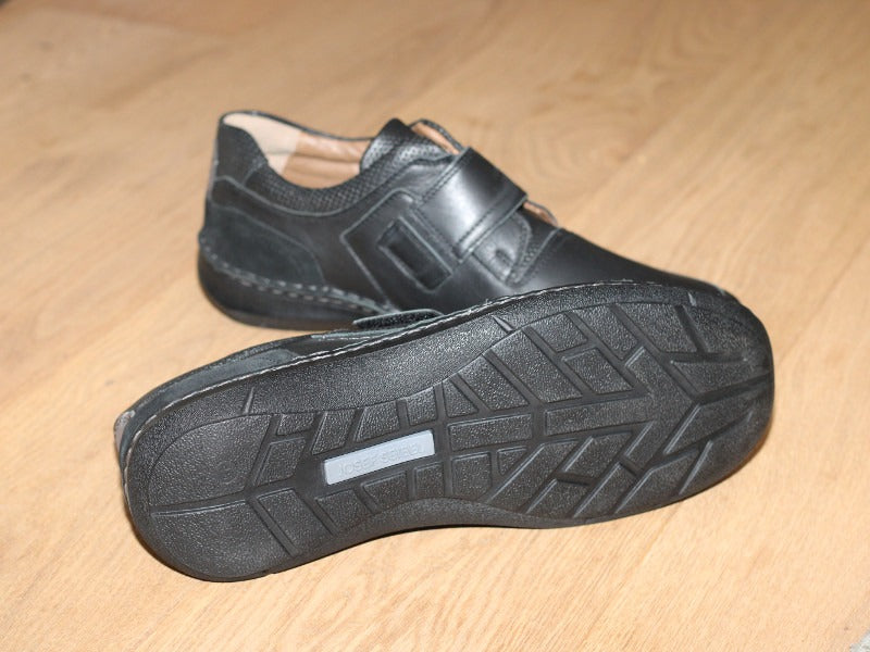 Chaussures en cuir noir avec scratch New Anvers