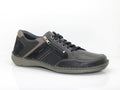 Chaussures en cuir noir avec lacet et double zip New Anvers