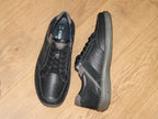Chaussures en cuir noir avec lacet et double zip New Anvers