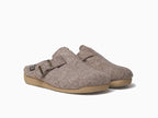 Chaussons type sabot avec boucle Mima coloris taupe